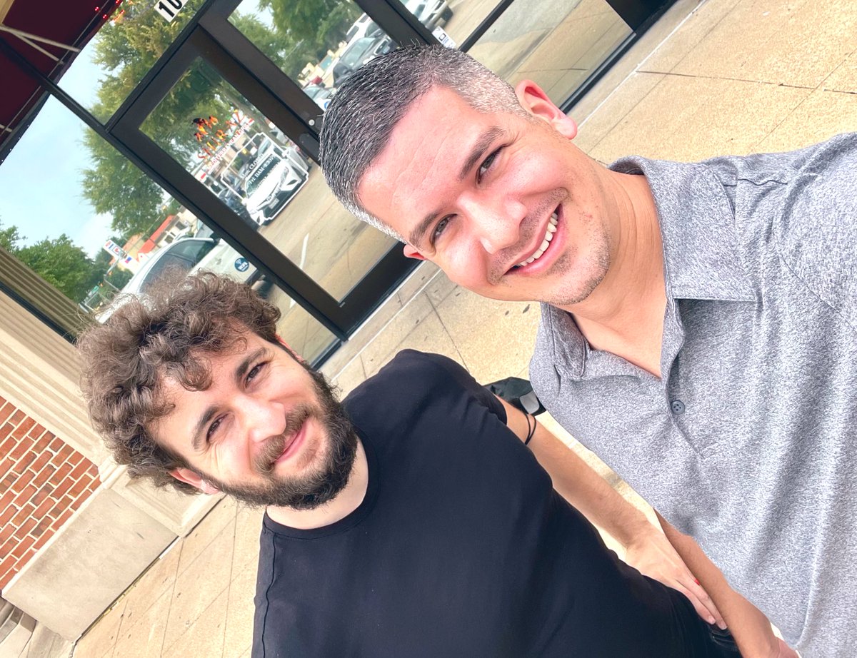 AJoyce_Rivera's tweet photo. After meeting @justicearman two years ago and speaking with him almost daily since then…I finally got to confirm he was not catfishing me!

D&amp;D bromance https://t.co/vXVJjivGKC