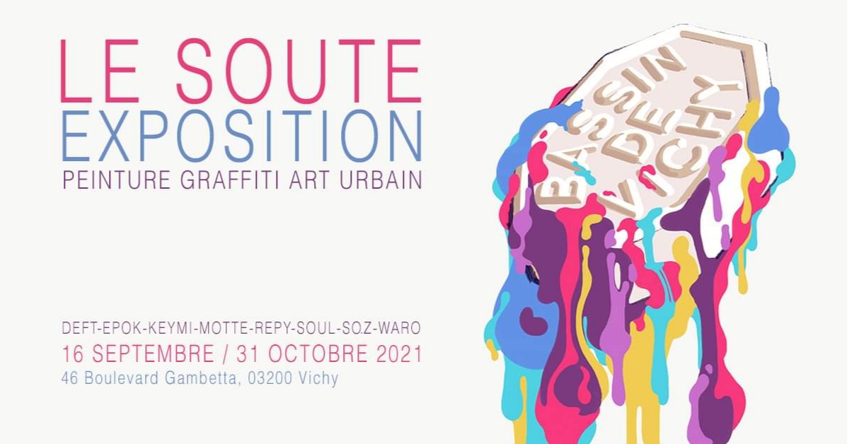 ENDtoEND_'s tweet photo. Deft, Epok et Waro du collectif 
@ENDtoEND_ exposent leurs œuvres au Soute à partir du 16 septembre à #Vichy !
_
#graffiti #streetart #lesoute #exposition #exibition https://t.co/JtGkhjcEmr