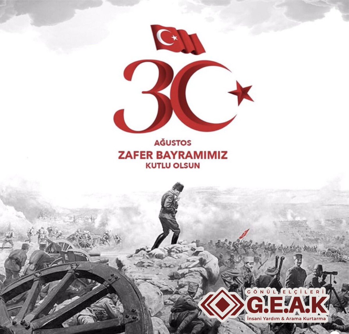 geakturkiye's tweet photo. Yaktığın Türklük ateşi ile kurulan bu devlet; seni tanıyan, anlayan, açtığın yolda, gösterdiğin hedefe durmadan yürüyeceğine “and içen” TÜRK gençliği ile ilelebet payidar kalacaktır.
#30AgustosZaferBayrami https://t.co/yLnNErPh3A