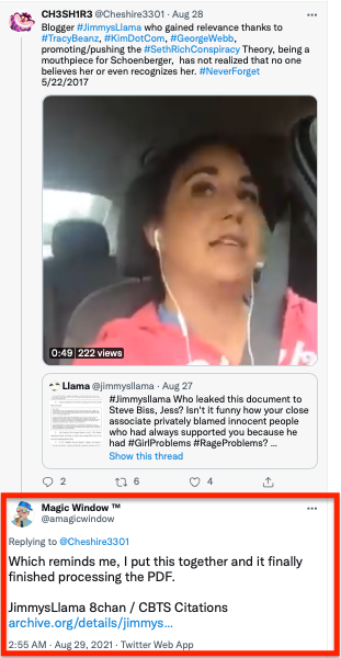 thellama451's tweet photo. #jimmysllama Here's another account involved in the targeted harassment/defamation campaign against me. Why are you protecting these accounts,
@Twitter @TwitterSafety @delibius? Do #TheRabbitFiles scare you? #lizactivate #lizmueller #NewJersey #WikiLeaks #Assange #Targeting https://t.co/aI2rjFyEVQ