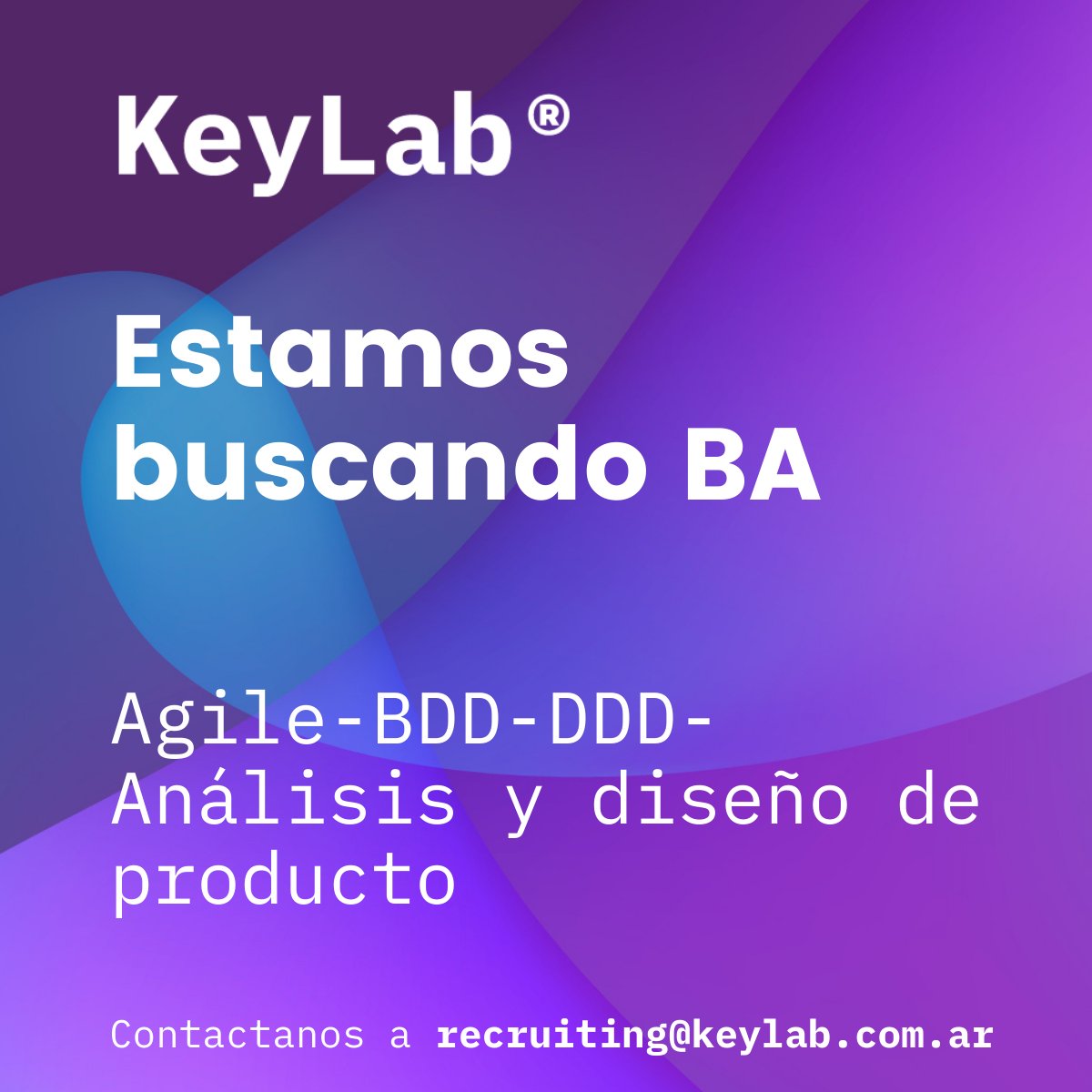 KeyLabOk1's tweet image. Estamos armando equipo!
Queremos incorporar un Business Analyst que analice, modele y defina el roadmap de los productos que estamos desarrollando.
Nos gusta conocer gente que disfrute innovando y construyendo software de calidad. #software #BA #Product #recruiting
