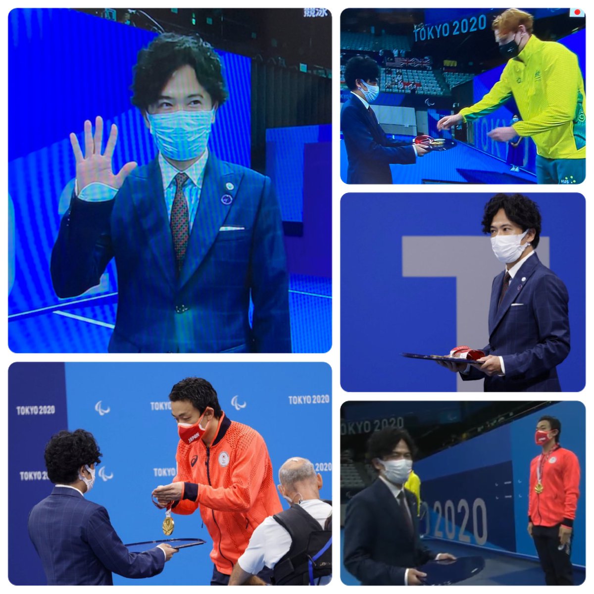 ひのちこ V Twitter おはようございます メダル プレゼンターの吾郎ちゃんは気品があってロイヤルな雰囲気たっぷりでした そして中居くんが嬉しそうに歌ってくれて涙と歓喜のtl 私の 世界に一つだけの花 スマ写真部 Smap 新しい地図 のんびりなかい