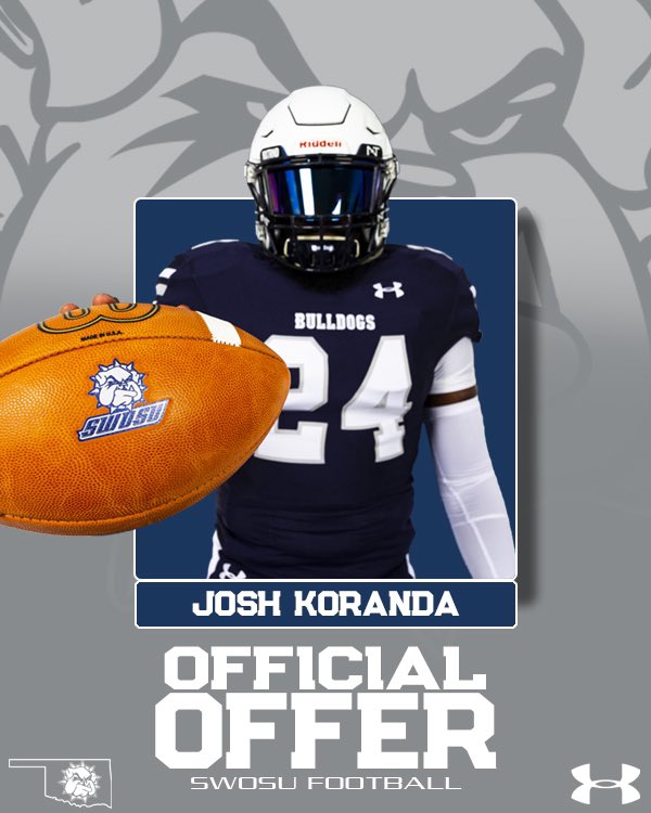 JoshuaKoranda's tweet image. First I’d like to thank God for this great opportunity and the ability to play this great game! And after a great phone call with @CoachRuzellJ I have received my first offer from @SWOSUFootball. @NNCoachJones @Coach_Worm