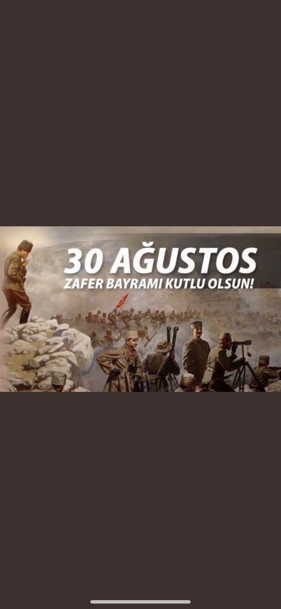 Bugün, Kurtuluş Savaşımızın en önemli zaferlerinden biri olan Büyük Taarruz'un 99. yıldönümü. Başta Gazi Mustafa Kemal Atatürk olmak üzere bütün Millî Mücadele kahramanlarımızı rahmet, minnet ve saygıyla yâd ediyoruz. Ruhları şâd olsun.
 #30AgustosZaferBayrami