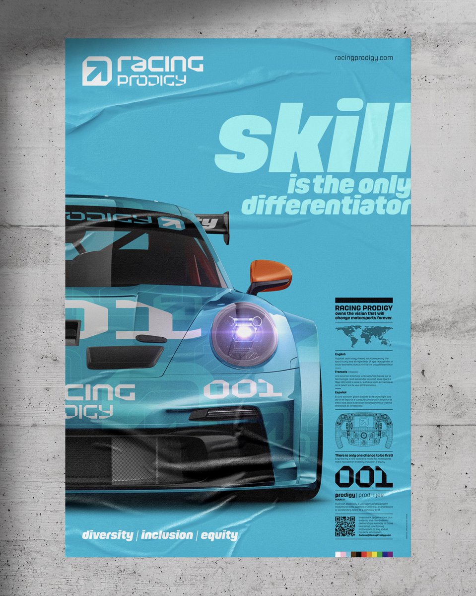 iNovotnyDesign's tweet photo. A new brand, for a vision that will change motorsports forever. Racing Prodigy is a global, technology-based solution opening access to the sport to any and all.
—
New Poster design for Racing Prodigy, an item from select (pre-launch) brand assets and collateral.
@RacingProdigy1 https://t.co/j0xgXjPnG3