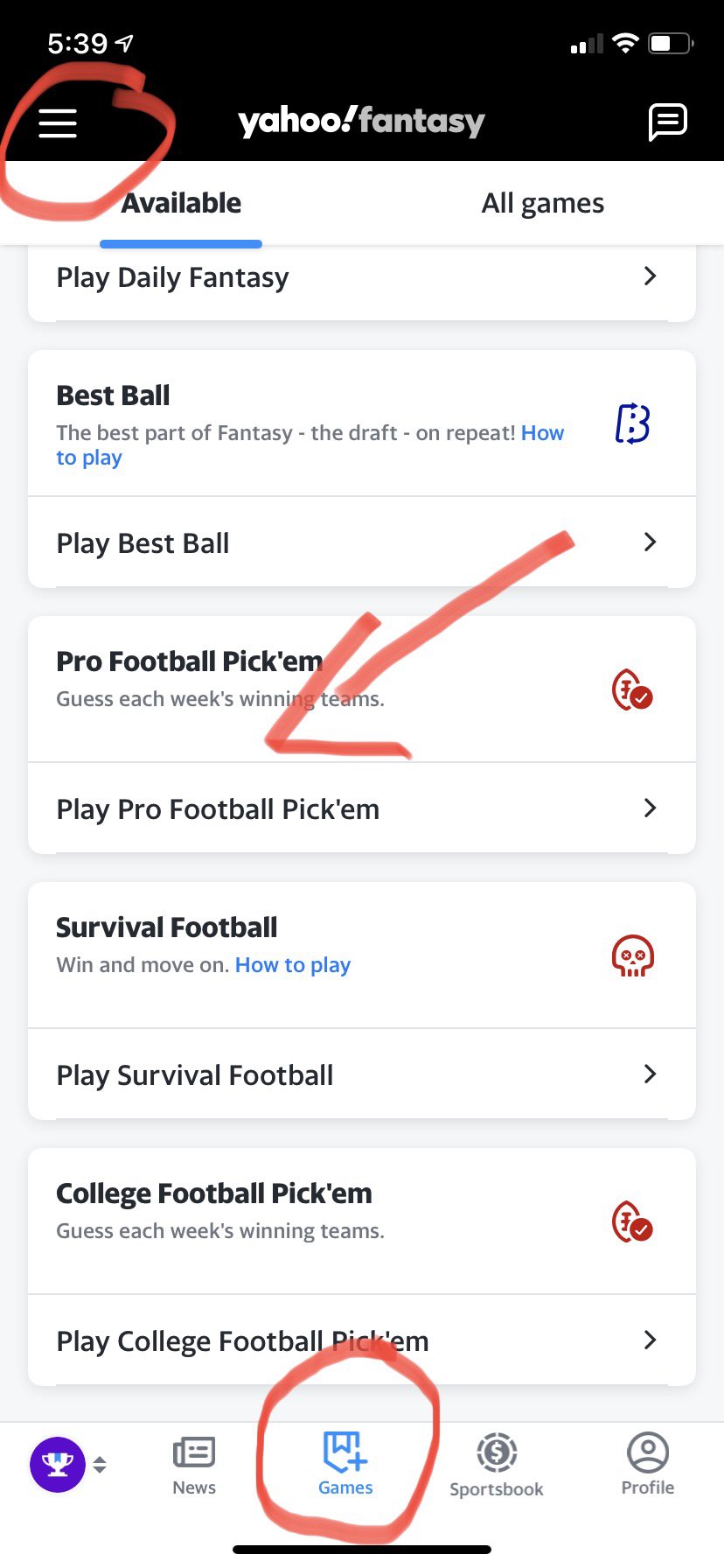 yahoo pro football pickem