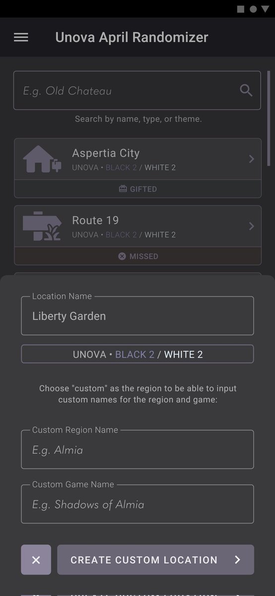 seiimusic's tweet photo. #Poketrac DOES have support for fangames! You can input custom locations and even custom regions if you wanna play something less... Official. ๐
#Pokemon #TrackerApp #Nuzlocke https://t.co/O7UWwBPjrJ