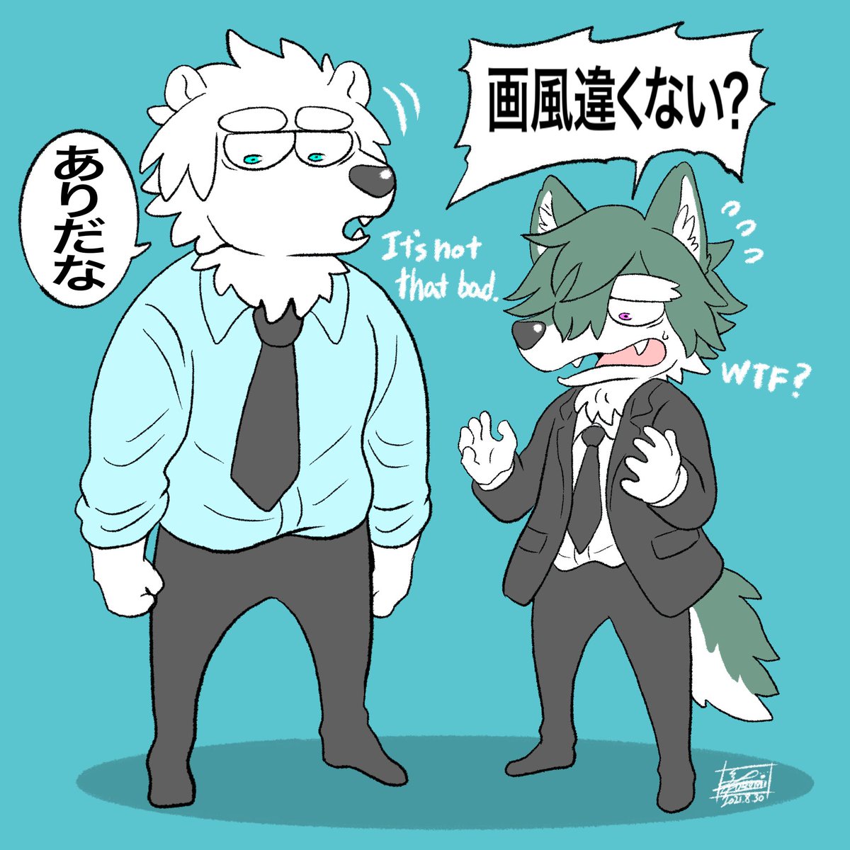 定期的に描きたくなるトゥーン調🐺💦🐻‍❄️✨ 