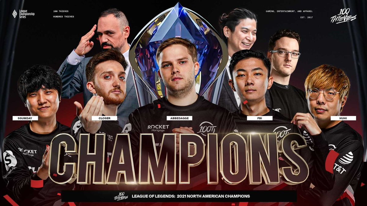 TAKE WHAT'S NOT GIVEN. NORTH AMERICAN CHAMPIONS 💯🏆🔥 #100T #LCS