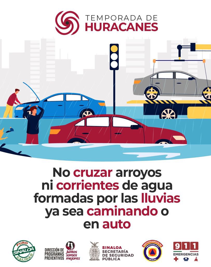 ¡Durante la tormenta no arriesgues tu vida y la de tu familia! #PrevenirEsLaClave <a href="/sspsinaloa1/">Seguridad Pública Sinaloa</a> <a href="/QuirinoOC/">Quirino Ordaz Coppel.</a> <a href="/911Sinaloa/">911 Sinaloa</a> <a href="/PC_Sinaloa/">Protección Civil Sinaloa</a>