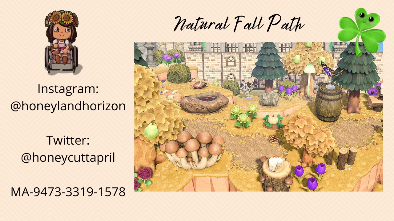 Honeyland Horizon on Twitter: "I made a natural fall leaf path similar to  the daisy path. #acnh #AnimalCrossing https://t.co/D3EhwP9ehP" / Twitter
