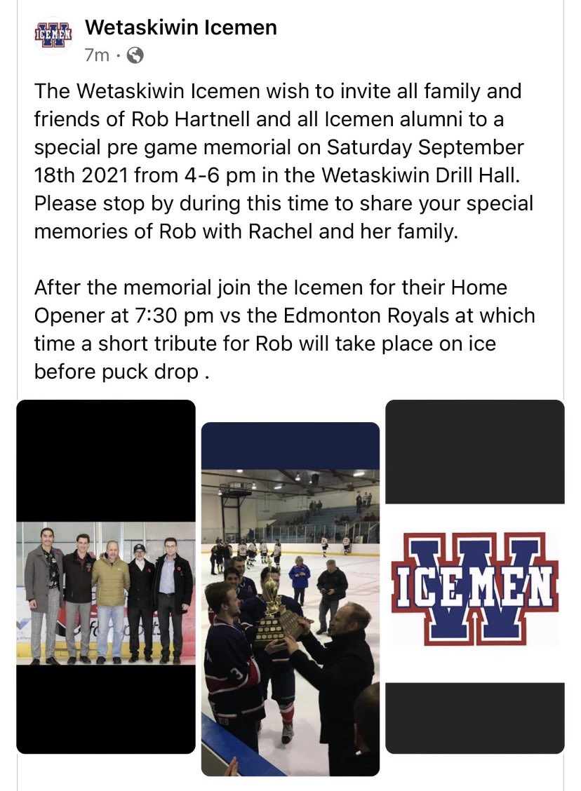 Be sure to mark your calendars and join Rachel and her family at this celebration of coach <a href="/hartsy16/">Rob Hartnell</a> 

We look forward to seeing you