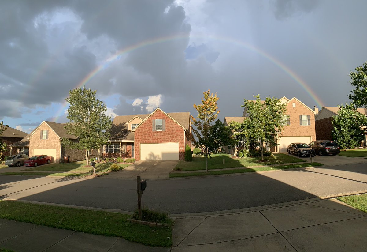 jbrantley's tweet photo. Full rainbow in the station camp area. Just before the storm rolled in. @megtomwx @DanielleBreezy @SumnerSevereWx @NashSevereWx #tspotter https://t.co/dnf4w9vF0R