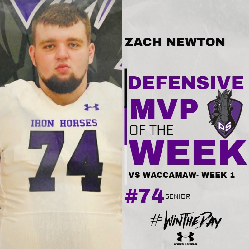 PSIronHorseFB's tweet image. Congratulations to our MVP's of the week! Great performances all around in our 36-14 varsity win over Waccamaw in a non region matchup with the AAA school. #WinTheDay #Family