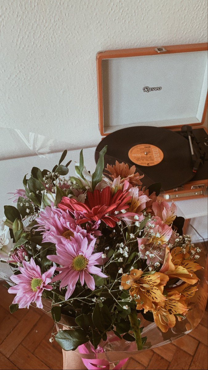 essa semana ganhei flores pela 1 vez 🤍