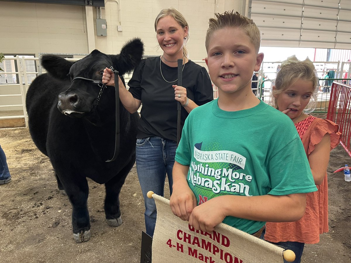Kutter Prinz of West Point is your market beef grand champion at the Nebraska State Fair!