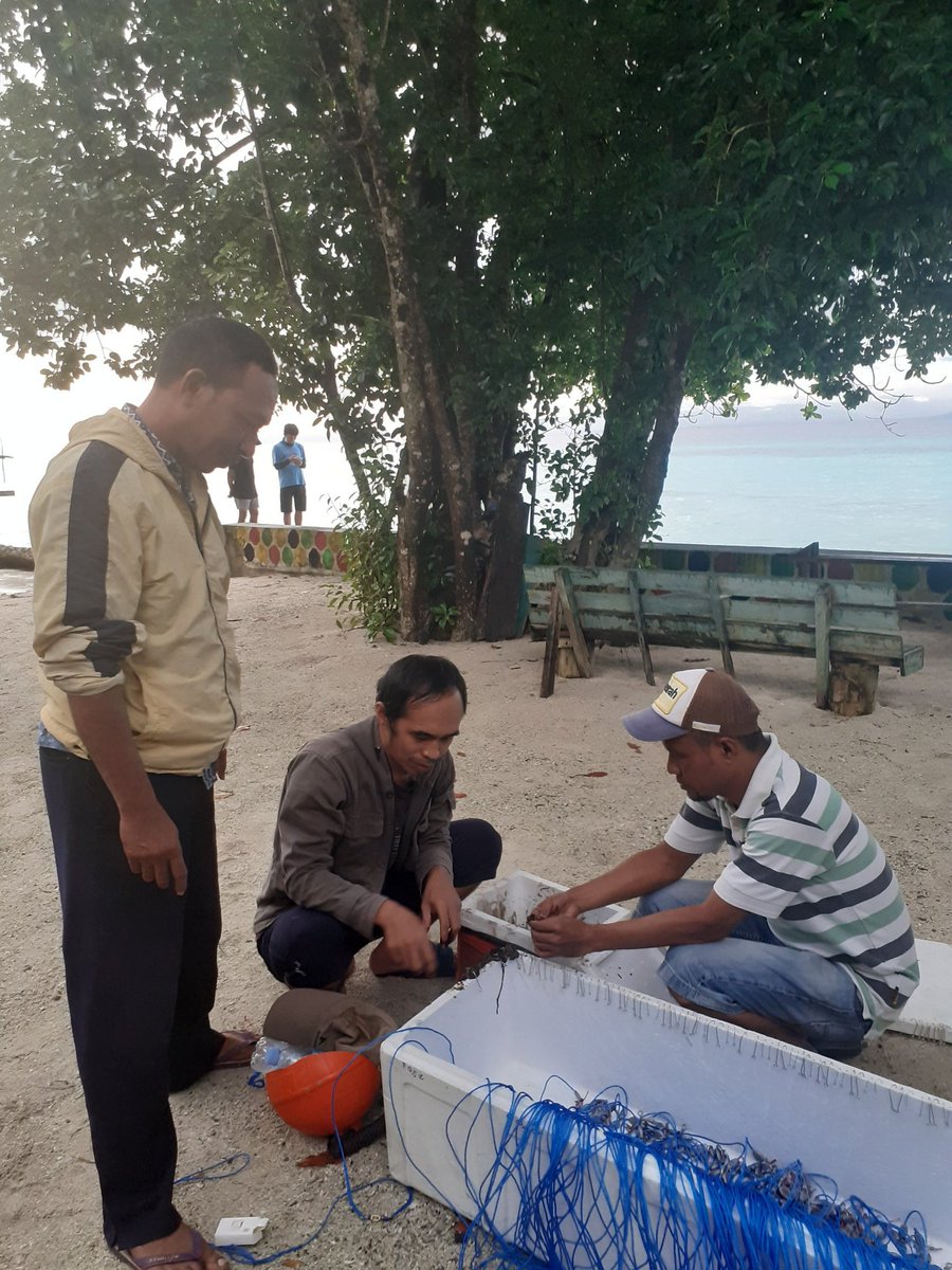 Syaiful80896589's tweet photo. Pendampingan kegiatan uji kaji trap rawai dasar dengan instruktur dari bp3 ambon
#giatluhkansatminkalambon @BP3_Ambon @PPBPUSLATLUHKP https://t.co/9iGYd659zA