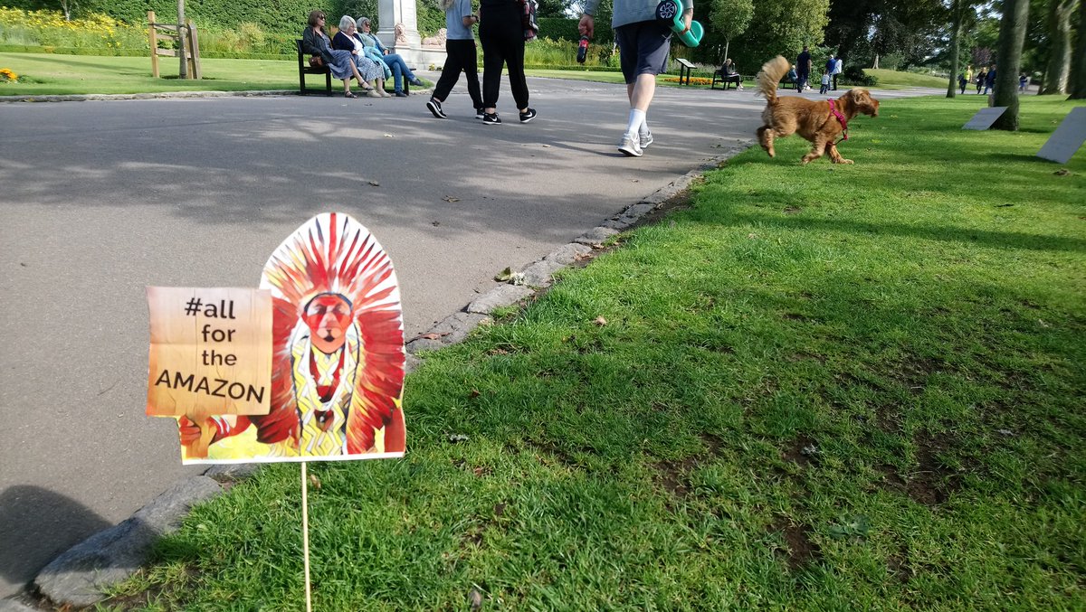 APMather's tweet photo. Raising awareness in Aberdeen today. The Indigenous peoples of Brazil are facing a coordinated attack which is leading to their genocide. They go, the Amazon goes, we all suffer.
@allfortheAmazon
@AberdeenXr
#all4theamazon
#MarcoTemporalNao
#PL490Nao
#emerenciaindigena https://t.co/JcRzQCOLF2
