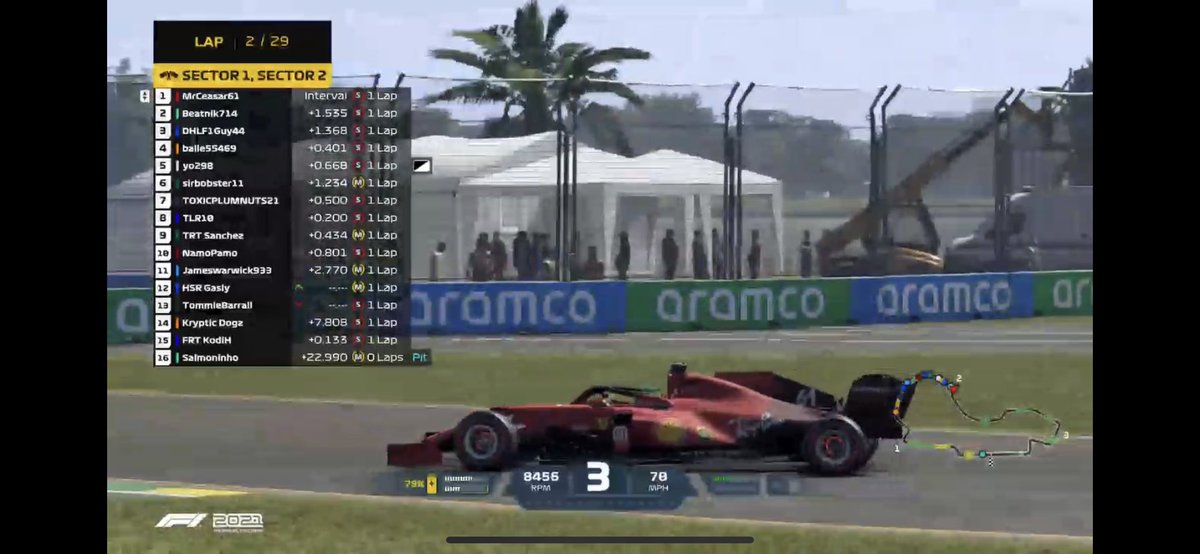 NamoPamo Spain at turn 1 🤯 now down the order with his rival leading by a mile!