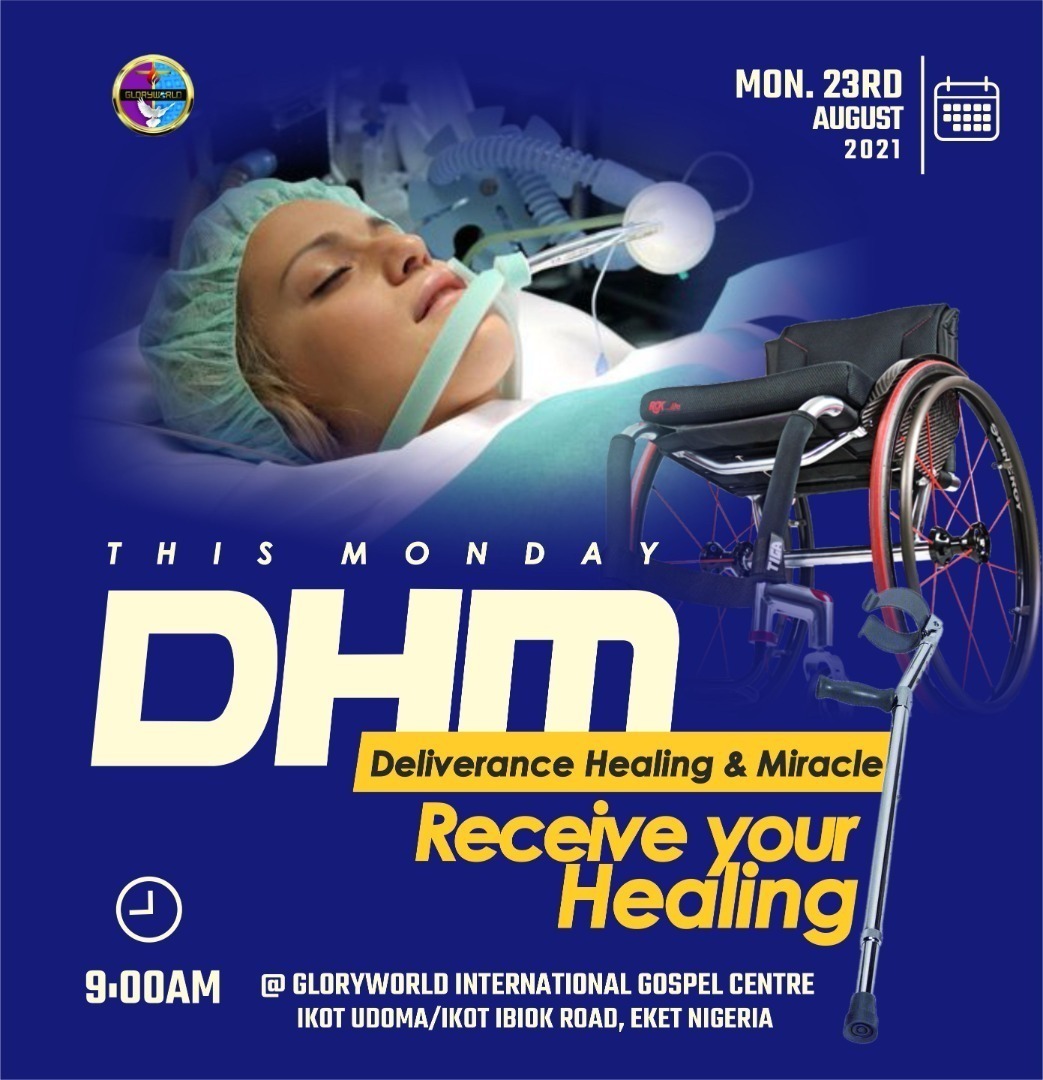 JOIN US THIS MONDAY MORNING AT 9AM FOR OUR HEALING SERVICE.