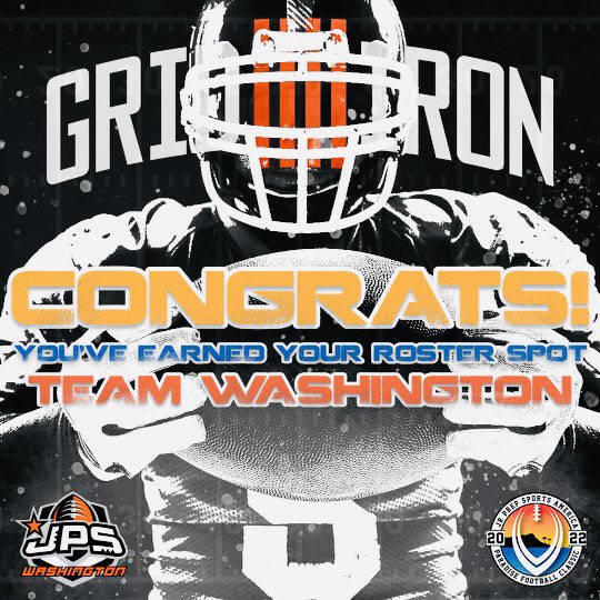 Thank you to @CaliDQ @A_Stacy63 and the whole @gridironsp coaching staff for Team Washington for the opportunity!! @bprepfootball @jrprepsports @TOP253Ballers @BrandonHuffman @PrepRedzoneWA @NWBallers_ #GridironAiga #GridironSP #TeamGridiron #JPSonthemove #TeamWA