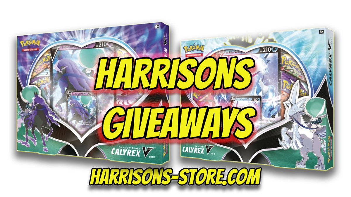 StoreHarrisons's tweet image. Double Giveaway!
The first time we are doing a #giveaway with two winners!
We are giving away both Calyrex Boxes
To Enter:
- Like &amp;amp; Retweet 
- Follow us
- Tag a Friend
- Let us know your favourite Legendary/Mythical #Pokemon
This is UK only. Winner will be announce 25/08 9GMT