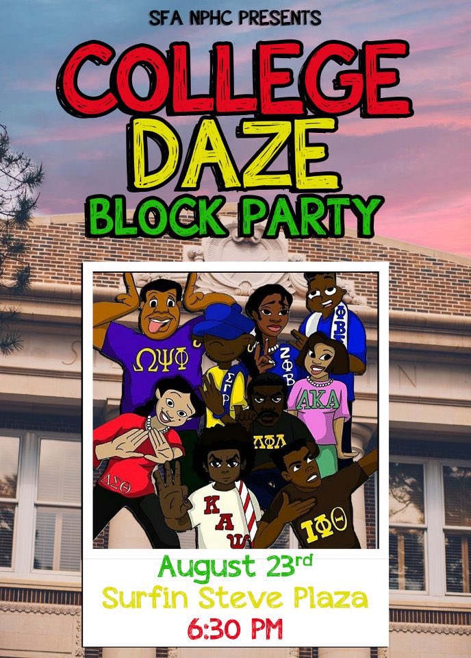 sfa_ques's tweet photo. Looking forward to a great first week, come out tomorrow and Wednesday to meet the Brothers of Omega Beta πΆπ¨#CollegeDazeBlockParty #THUGBRUHZ #Monday6:30pm #Wednesday6pm @nphc_sfa https://t.co/bkMXCgv17M