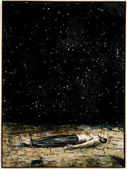 Ölülerin ve dirilerin üzerinde hep aynı yıldızlar ışıldıyordu..
#cesarepavese
#AnselmKiefer