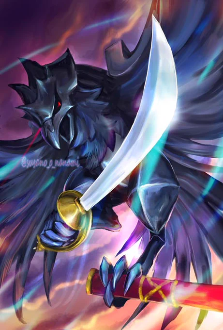 #アーマーガアの日 #Corviknight #fanart
英語名の由来が、烏の騎士、ってとこがまたカッコイイ 