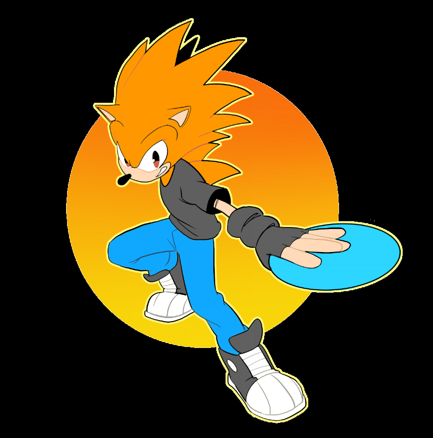 kabobrocks's tweet photo. Shoutout to @BakoEnaka for this insanely good rendition of an orange hedgehog throwing a disc. It even has my classic style of always playing disc golf in jeans and a tshirt! https://t.co/qTe8eRBlqj