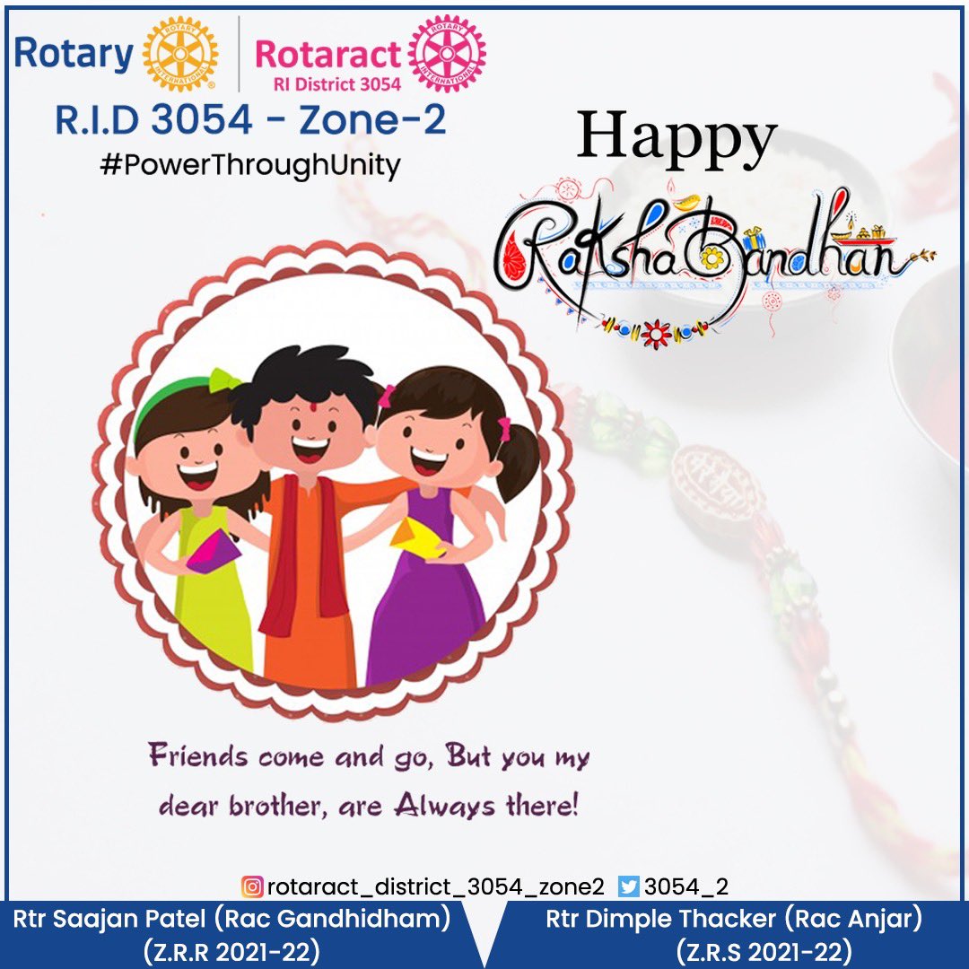 3054_2's tweet photo. #Rakshabandhan #rotaract #rotary #rid3054 #zone2 #PowerThroughUnity #searicmdio #rsamdio https://t.co/9la5BQuOAY