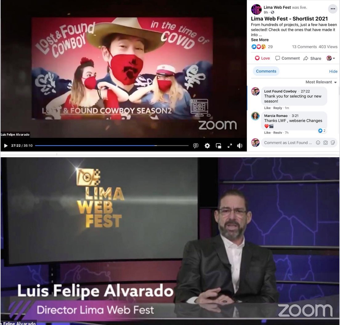 南米ペルーのリマ映像祭に入選！Thanks #limawebfest for selecting our new season filmed under Covid #lockdown in #Tokyo #London #Madrid! <a href="/filmwritr4/">Chris Hadley</a> 
#Limal #Peru #festival #comedy #crossculture #lovesick #standup #flamenco #uplifting #friendship 
#lostfoundcowboy #yukatacowboy