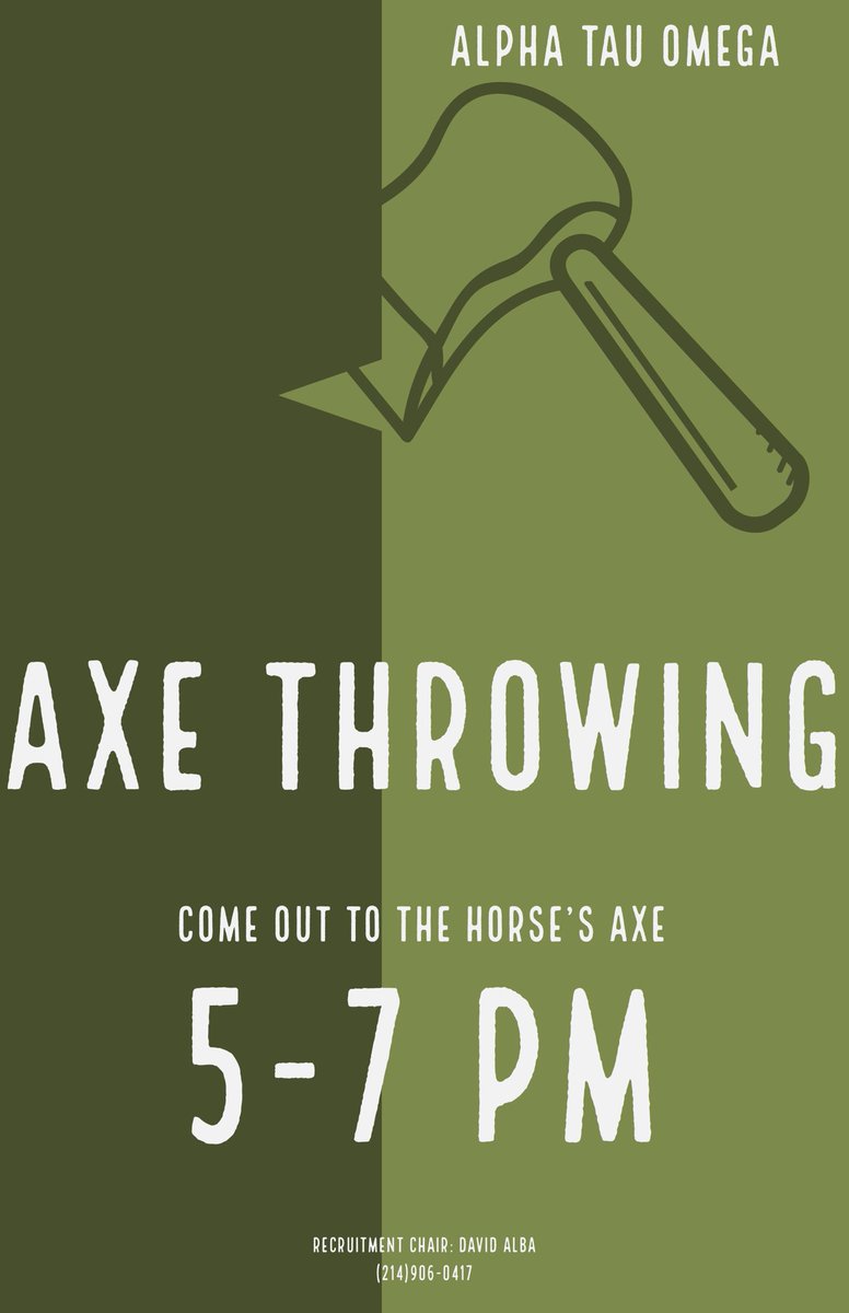 Axe Throwing is today! Come out and have a great time with the boys.