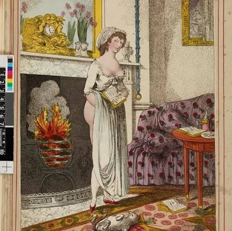 Emma (2020) e pintura "Luxury or the comforts of a Rumford". 
Traduzindo o título como: "Luxo ou o conforto de um Rumpford" -  um tipo de lareira.