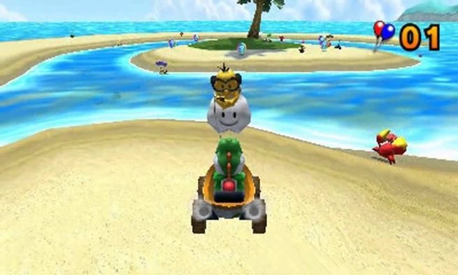 There is a crab in Mario Kart 7 (2011, 3DS)
