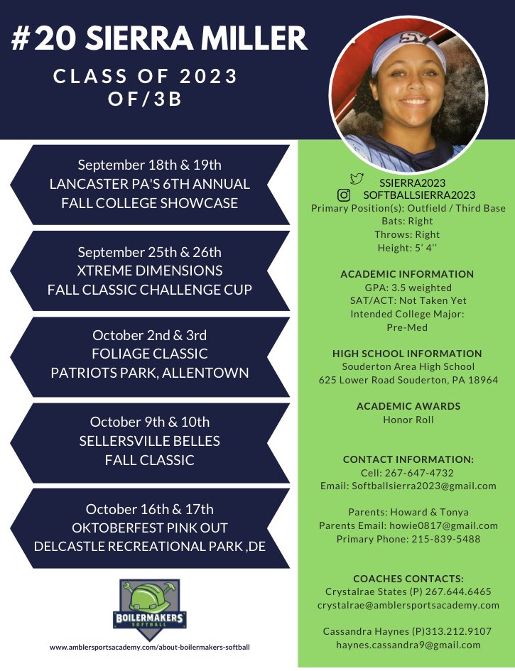ssierra2023's tweet photo. Here’s my upcoming schedule and all of my contact information!! https://t.co/SvOPr5yGNQ