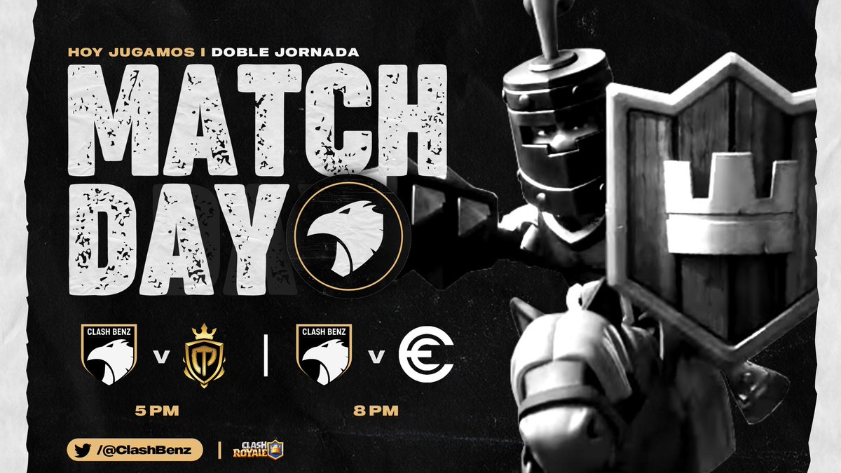 #CR || MATCHDAY!🔥

🆚| <a href="/ClashTeamPer1/">Clash Team Perú</a>
🏆| @AztecsLeague
⏰| 5:00 pm🇲🇽
👤| @NaldoJames18

🆚| <a href="/CE_eSportsGG/">CE Esports 🏆</a>
🏆| <a href="/Cup_Internation/">International Cup</a>
⏰| 8:00 pm🇲🇽
👤| @NaldoJames18

Segunda jornada y una Semifinal!🔥

¡Daremos todo para ganar ambos encuentros y poner un pie en la final!🤩

#GoBenz