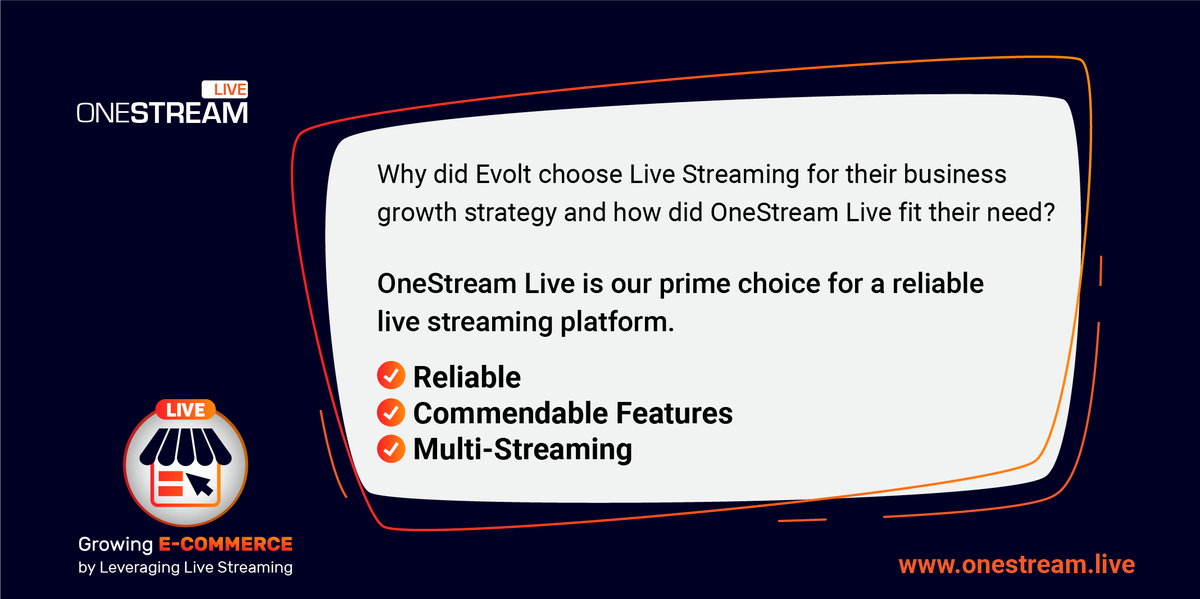 onestreamlive's tweet photo. The COVID-19 pandemic had changed everything about e-commerce business, forcing brands to re-look into their brand strategies.
Read More on Live Streaming Success Story: Evolt - 3D Printers Case Study:
https://t.co/jNRlek9noD
#onestreamlive #guestweek #ecommerce #SEO #strategy https://t.co/uHhU0wzKYi