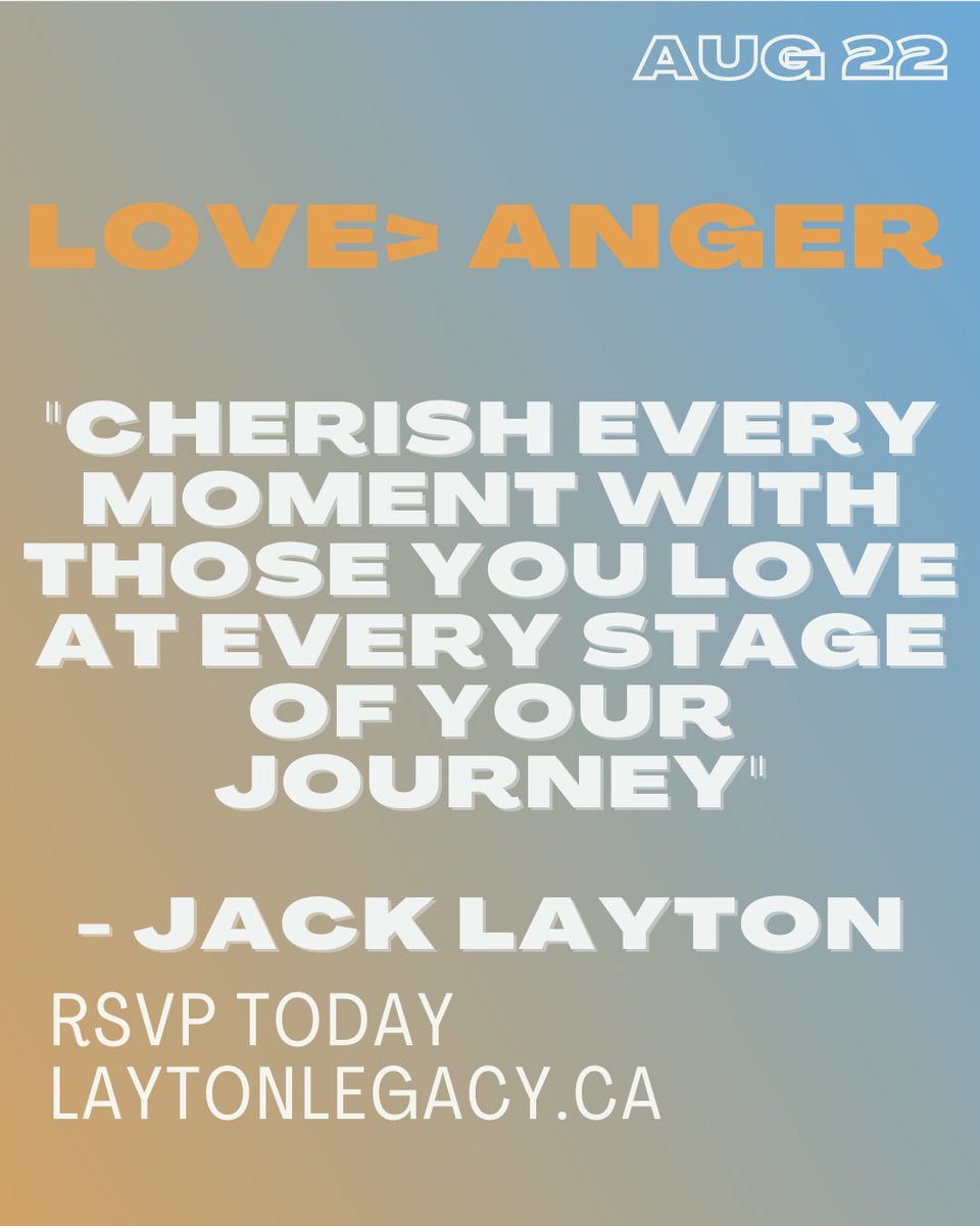 ￼Ten years.

Jack’s relentless optimism was rooted in a deep belief in the power of ordinary people to come together to make social change happen. Let’s make the commitment to make our world a better place to be today. #LaytonLegacy