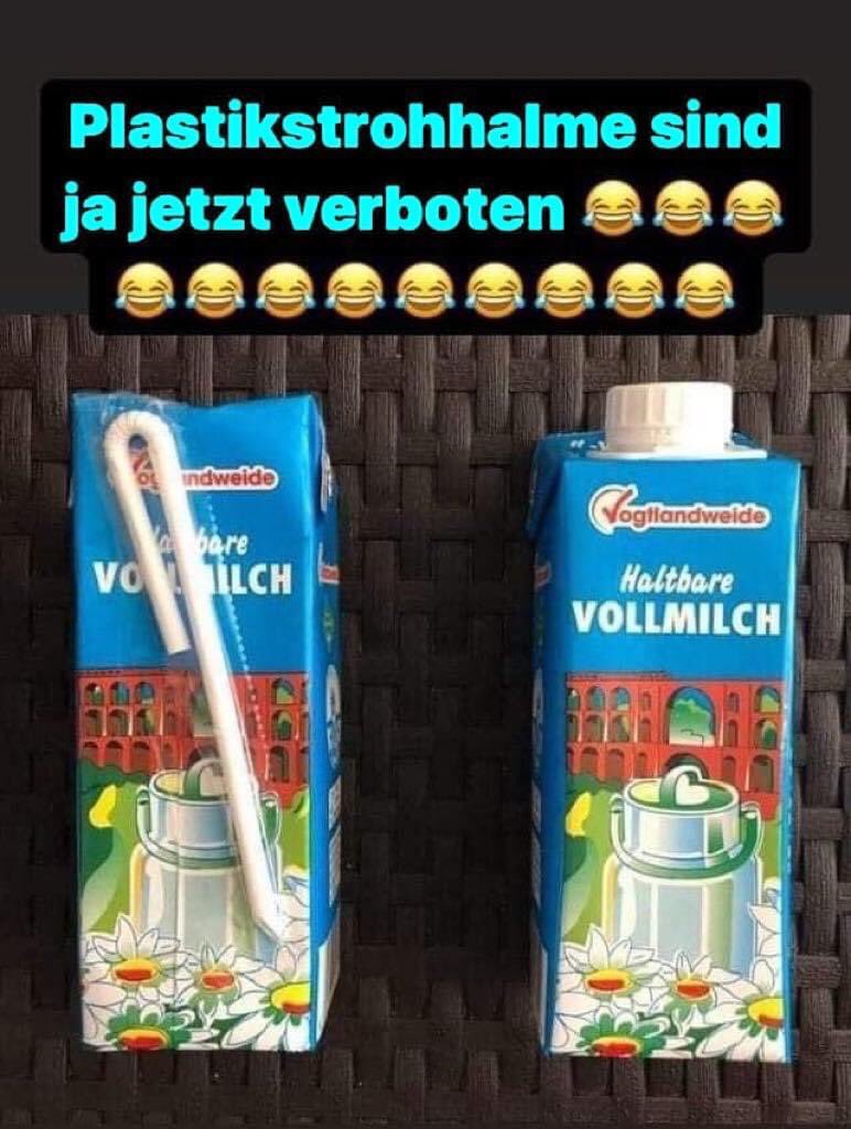 W DE zabronili plastikowych słomek 🤷🏻‍♂️ jak w PL podatek od małpek 🤣🤣🤣