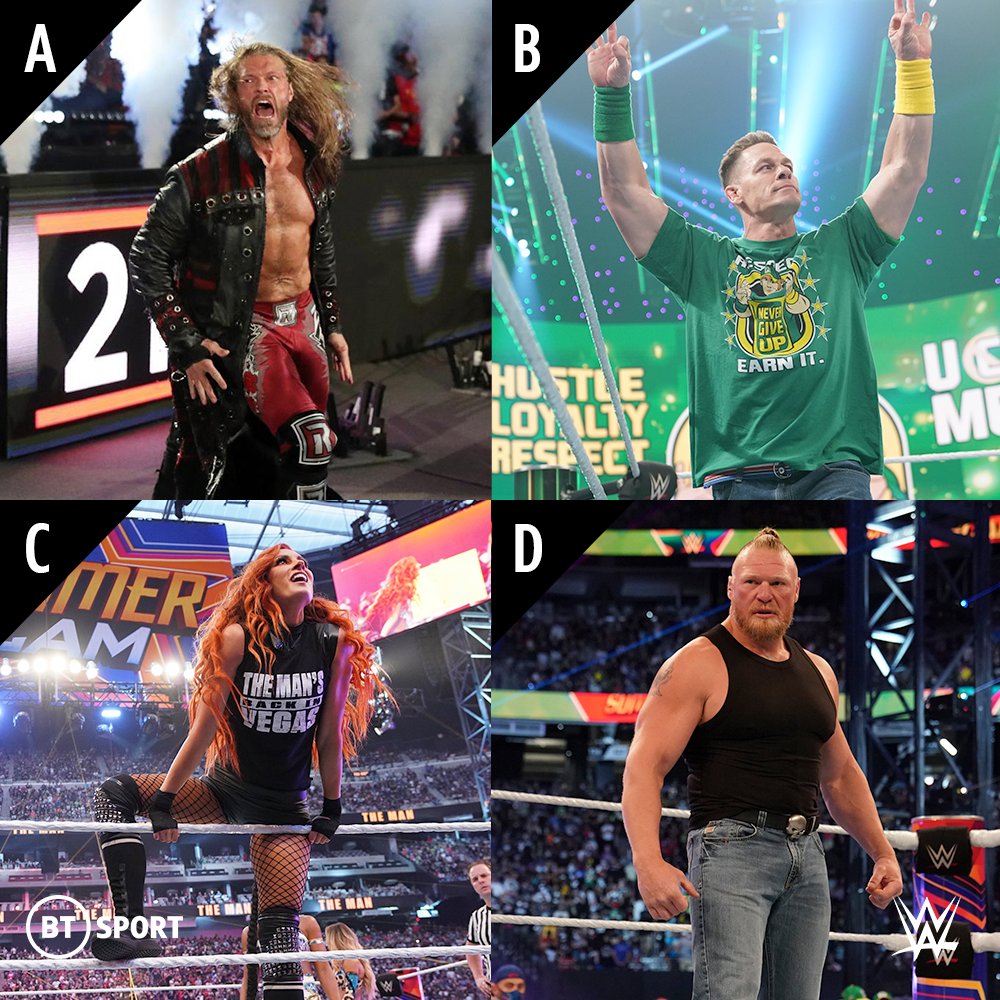 wweontnt's tweet image. Four incredible WWE returns since January 2020 🤩

Which one got the biggest reaction?

🔞 Edge 
🐐 John Cena
🔥 Becky Lynch
💀 Brock Lesnar