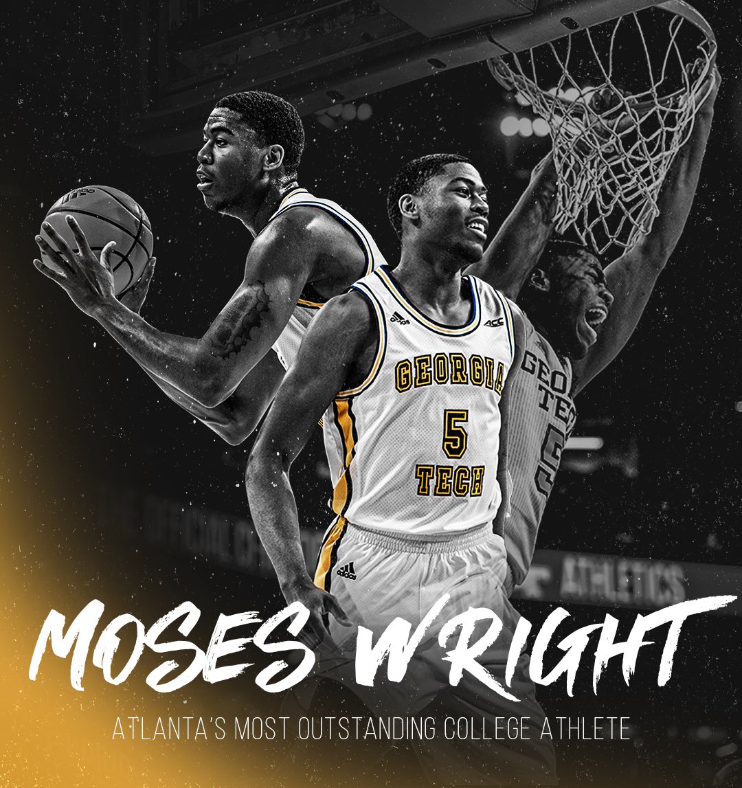 Shoutout to <a href="/mant12_/">Moses Wright</a> for winning Atlanta’s most outstanding college athlete for 2021 ⭐️

#TogetherWeSwarm