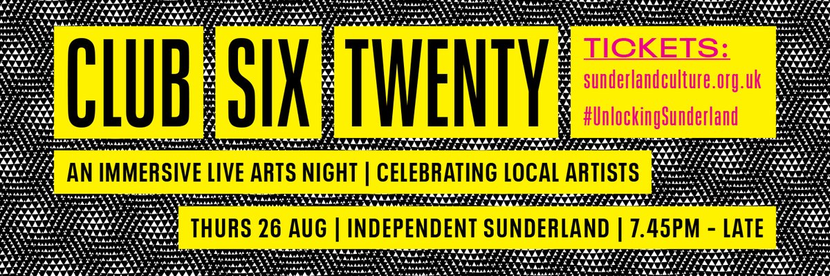 SundCulture's tweet photo. Club Six Twenty is happening this Thursday; a fun and fabulous neon playground of live music, performance &amp; art. A place for you to explore, get creative and have a good time. #UnlockingSunderland
Taking place at @INDEPENDENT_SR1 &amp; tickets available via: https://t.co/Chr4U2iKc9 https://t.co/MhIUcKTaNE