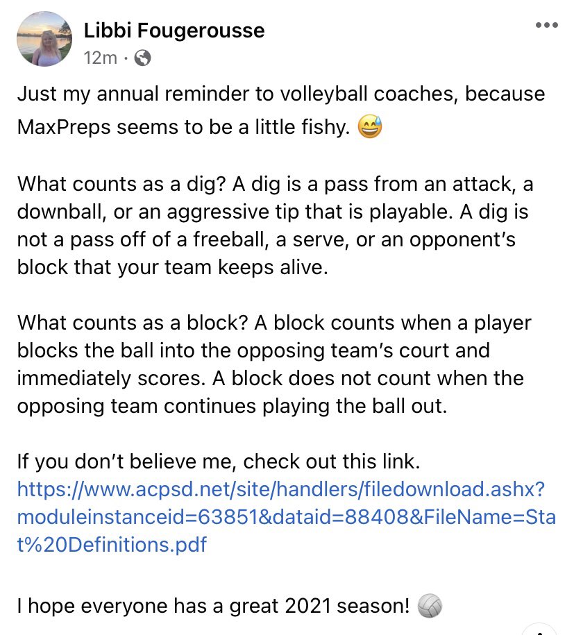 LibbiKeaton's tweet photo. Learn this👇🏼
#volleyball #volleyballstats #digs #blocks #volleyballcoaches https://t.co/Dfo0KAtuig