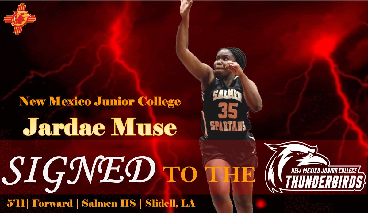 We're excited to add another young lady to our 2021 roster this weekend! NMJC Family, welcome forward Jardae Muse to the program 😁.This young lady is bringing versatility to stretch the floor and ability to bang down low. Glad to have her on board!

#NMJCWBB | <a href="/jardaemuse35/">jardae muse</a>