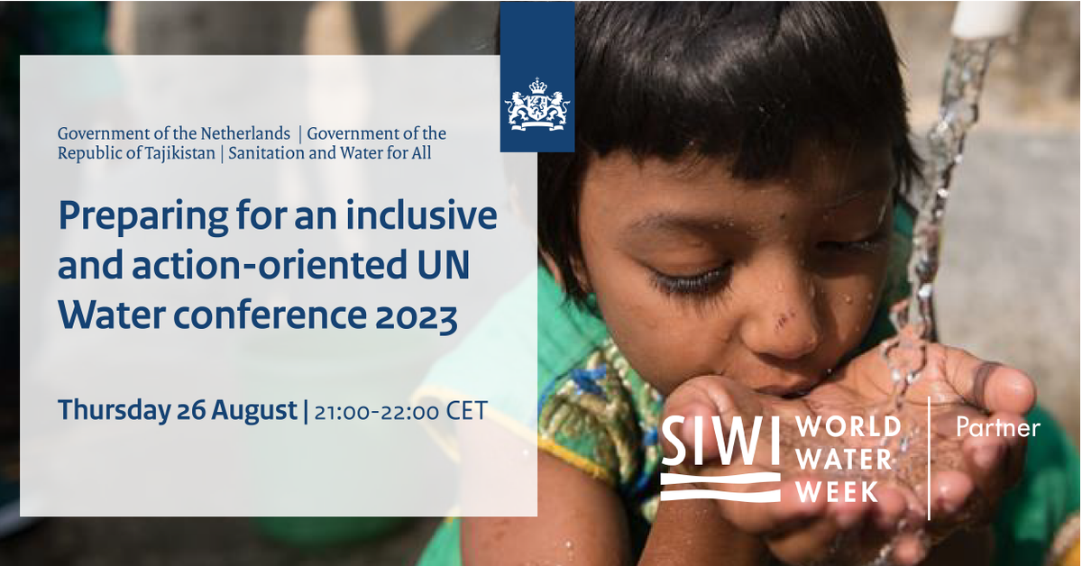 NLEnterprise's tweet photo. In 2023, the UN Water Conference will review the International Decade for Action #WaterforSustainableDevelopment. Who’s hosting? The governments of the Netherlands and Tajikistan. Join us this Thursday: https://t.co/30m14euWrW
#WWWeek #valuewater @tajik_gov @siwi_www @DutchMFA https://t.co/0cFOPP4vh8
