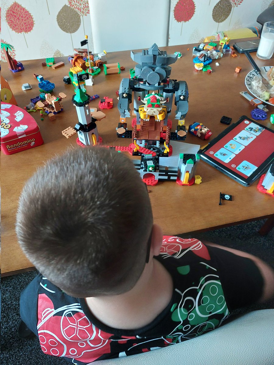 LisaMcd30's tweet photo. The 7 year old obsessed with #mariolego #lego #build #supermario #bowser https://t.co/Ikvw7O7XFD