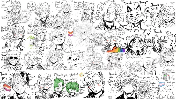 All the doodles I have made for people who subbed/gifted subs during Ranboo's subathon and sent me proof! :D

#ranboofanart 
(rts are coolio) 