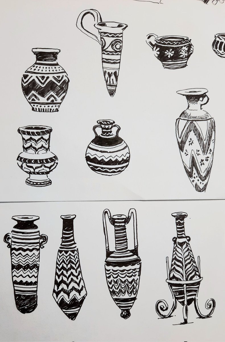 I read a book about ornamentic...  and ended with doodling ancient mediterranean vases 