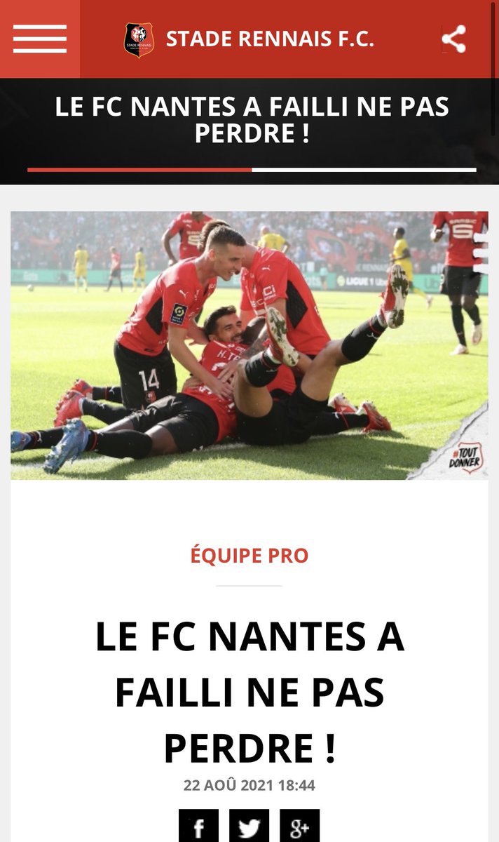 staderennais's tweet image. On s’adapte @FCNantes 🤝